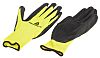 Delta Plus Yellow Latex Coated Polyester Work Gloves, Size 8, Medium, 2 Gloves