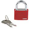 ABUS 50870- T65AL/40 Red All Weather Aluminium, Steel Safety Padlock 43mm