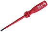 Wiha Tools Slotted Insulated Screwdriver 4 mm Tip, VDE 1000V Approved