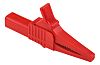 Mueller Electric Crocodile Clip, Nickel-Plated Steel Contact, 30A, Red