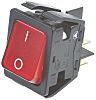 Arcolectric Illuminated DPST, On-Off Rocker Switch Panel Mount