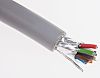 RS PRO Multicore Industrial Cable, 0.2 mm², 10 Cores, 24 AWG, Screened, 100m, Grey Sheath