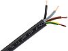 RS PRO 4 Core Power Cable, 1 mm², 100m, Black PVC Sheath, 3184Y, 10 A, 300 V, 500 V