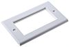 Deta White 2 Gang Mounting Plate Urea Formaldehyde Euromodule Faceplate & Mounting Plate