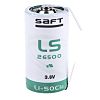 Saft Li-Thionylchlorid C Batterie, 3.6V, 7.7Ah mit Lötfahnen-Anschluss