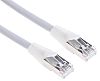 RS PRO Shielded Cat6a Cable Assembly 10m, Grey, Male RJ45/Male RJ45