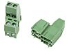 Regletas de terminales PCB Hembra de 4 vías, Recta, paso: 5.08mm, 16A, de color Verde, montaje Orificio Pasante,