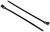 RS PRO Black Cable Tie Nylon Releasable, 150mm x 4.5 mm
