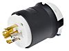 Conectores macho de alimentación, Macho, Montaje de Cable, 20A, 120/208 V NEMA L21 - 20P