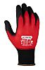 Skytec Red Nylon Work Gloves, General Purpose, Size 9, Large, Nitrile Coating