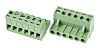 RS PRO 5mm Pitch 6 Way Right Angle Pluggable Terminal Block, Plug, Through Hole, Screw Termination