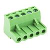 RS PRO 5.08mm Pitch 5 Way Right Angle Pluggable Terminal Block, Plug, Through Hole, Screw Termination