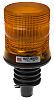 RS PRO Amber Flashing Beacon, 10 → 30 V dc, Flexi DIN Mount, LED Bulb, IP56