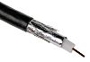 Cable coaxial SDI RG6 RS PRO, 75 Ω, long. 100m, funda de , funda de PVC  Negro