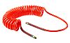 RS PRO CPC Polyurethan Spiralschlauch Rot mit 1/4-Zoll-BSPT-Außengewinde Anschluss, Innen-Ø 6.5mm x 4m, 10bar
