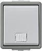 Siemens Delta Lichtschalter Drucktaste grau, 1-polig 1-teilig, 230V, Oberfläche-Montage