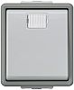 Siemens Delta Lichtschalter Drucktaste grau, 1-polig 1-teilig, 230V, Oberfläche-Montage