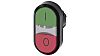 Siemens Flat Green, Red Push Button Head - Momentary, SIRIUS ACT Series, 22mm Cutout, Round