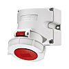 MENNEKES IP67 Red Wall Mount 3P + N + E 25 ° Industrial Power Socket, Rated At 16A, 400 V