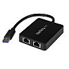 StarTech.com 2 Port USB 3.0 Network Adapter, 10/100/1000Mbit/s