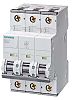 Siemens Sentron 40A MCB Mini Circuit Breaker, 3P Curve B, Breaking Capacity 10 kA, 400V