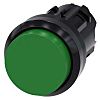 Siemens Round Green Push Button - Momentary, SIRIUS ACT Series, 22mm Cutout