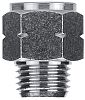 RS PRO 100 bar Brass Pneumatic Straight Threaded Adapter, G 1/4 Male To NPT 1/4 Female