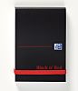 Black n Red Notizbuch mit Festeinband Glatt, A7 Einband, Schwarz/Rot, 96 Blatt