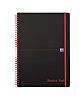 Black n Red Notizbuch mit Festeinband Linienpapier, A4 drahtgebunden, Schwarz/Rot, 70 Blatt