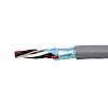 Alpha Wire 2 Pair Aluminium/Mylar Tape Multipair Industrial Cable 0.22 mm² Grey