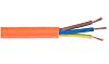 Cable de alimentación H05VV-F RS PRO de 3 núcleos, 1,5 mm², Ø ext. 9.4mm, long. 100m, 300/500 V, funda de PVC, Naranja