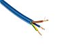 RS PRO Netzkabel, 3-adrig Typ Flexibel, mehradrig Blau x 1,5 mm² /Ø 11.4mm, 100m, 300/500 V, PVC