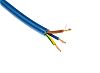 Cable de alimentación H05VV-F RS PRO de 3 núcleos, 2,5 mm², Ø ext. 11.4mm, long. 100m, 300/500 V, funda de PVC, Azul
