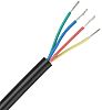 RS PRO 4 Core Screened Industrial Cable, 0.5 mm² (Defence Standard 61-12 Part 5) Black 100m Reel