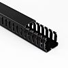 Beta Duct 2346 Black Slotted Panel Trunking - Open Slot, W25 mm x D50mm, L2m, Noryl