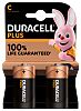 Duracell Plus Power Duracell 1.5V Alkaline C Batteries With Flat Terminal Type