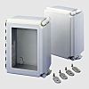 nVent HOFFMAN A48 Glasfaserverstärkter Kunststoff Wandgehäuse mit durchsichtiger Tür, Grau, IP66, T. 167mm, B. 267 mm,
