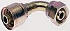 BSP 3/8 Female 90° Steel Crimped Hose Fitting,