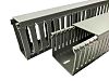 RS PRO Grey Slotted Panel Trunking - Open Slot, W72 mm x D64mm, L2m, PVC