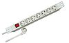 Kopp Steckdosenleiste 2m Schaltbar, Schuko-Steckdose, 7 Steckplätze, 250 V ac