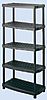 RS PRO Black 5 Shelf PP Shelving System, 1887mm x 930mm x 453mm, 70kg Load