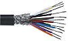 RS PRO Multicore Industrial Cable, 8 Cores, 0.22 mm², Screened, Black PVC Sheath