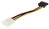 Molex, SATA-Kabel, Schwarz/Schwarz/Rot/Gelb, 150mm, PVC