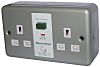 RS PRO 13A, BS Fixing, Passive, 2 Gang RCD Socket, Surface Mount, 230 V ac, Grey