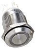 EOZ Single Pole Double Throw (SPDT) Momentary White LED Push Button Switch, IP65, 19.2 (Dia.)mm, Panel Mount