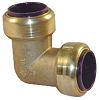 65516, Pegler Yorkshire Brass Pipe Fitting, 90° Push Fit Elbow, Female to  Female 15mm