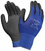 Ansell HyFlex 11-618 Black General Purpose Work Gloves, Size 8, Medium, Nylon Lining, Polyurethane Coating