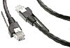 TE Connectivity Cat5e Cable, UTP Shield, Black, 1m