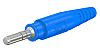 Staubli Blue Male Test Plug, 6 mm Connector, Crimp Termination, 80A, 600V, Silver Plating