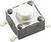White Tactile Switch, Single Pole Single Throw (SPST) 50 mA @ 12 V dc 1.6mm Surface Mount